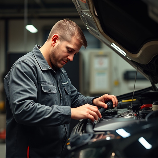 auto technician working