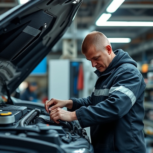 auto technician working