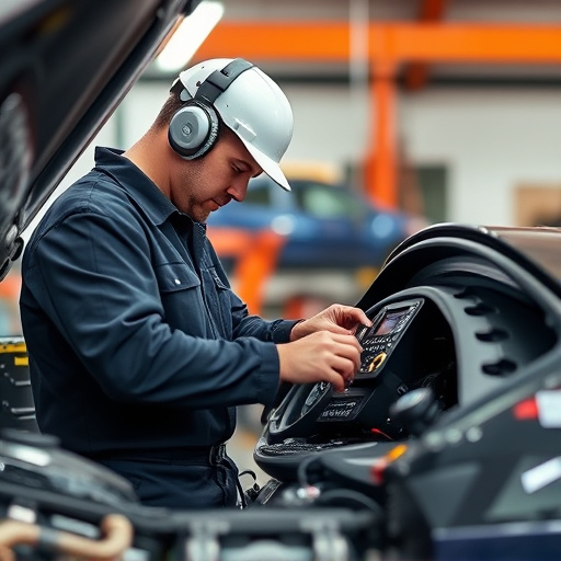 auto technician working