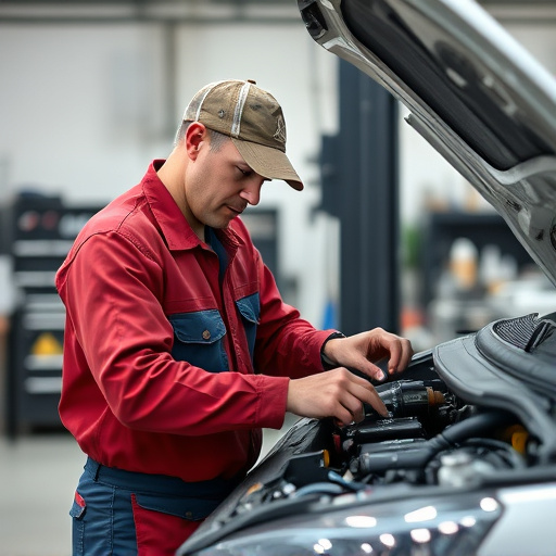auto technician working