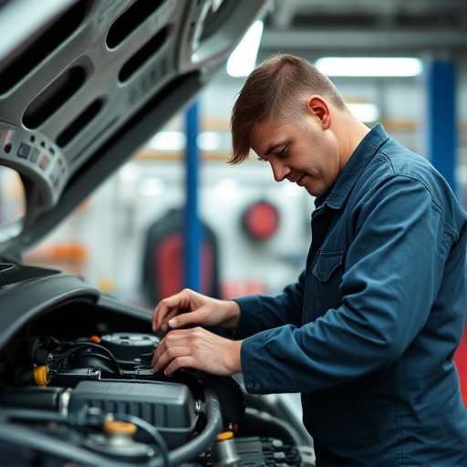 auto technician working