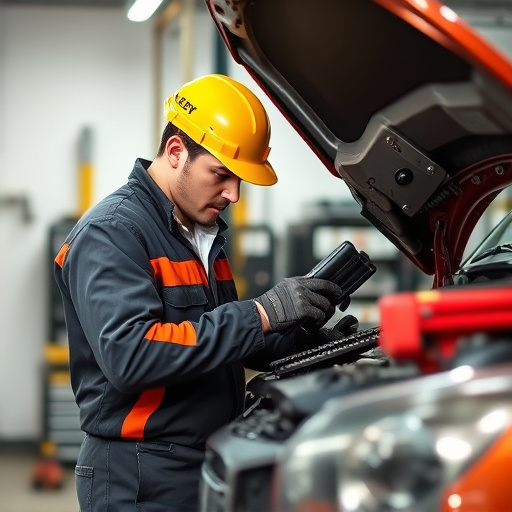 auto technician working
