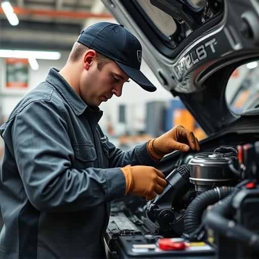 auto technician working