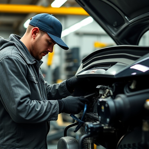 auto technician working