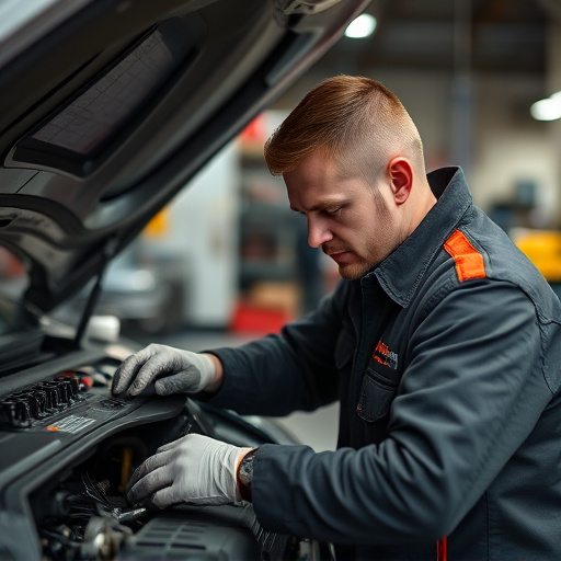 auto technician working