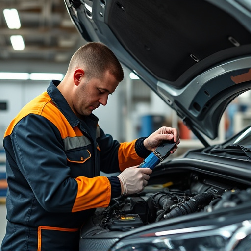 auto technician working