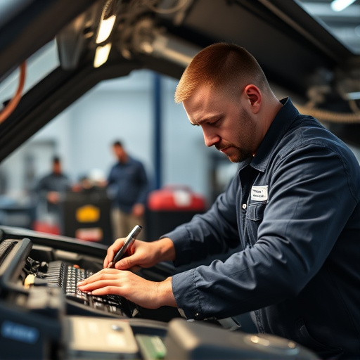 auto technician working