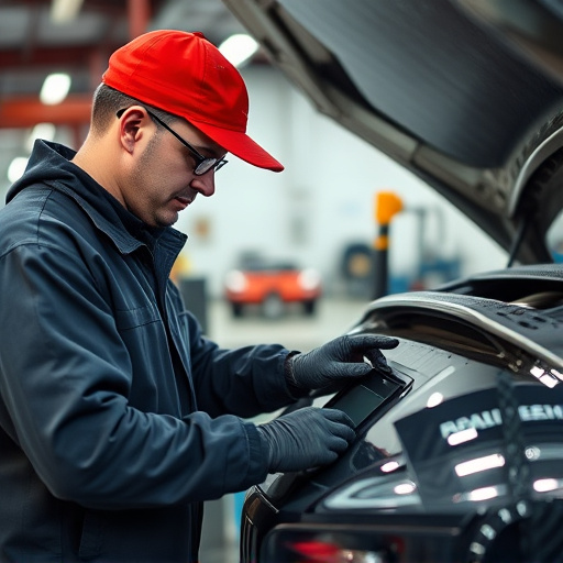 auto technician working