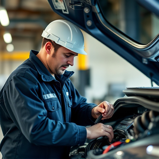 auto technician working