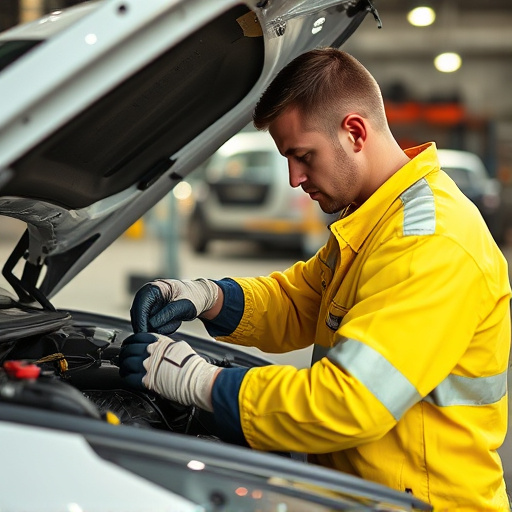 auto technician working