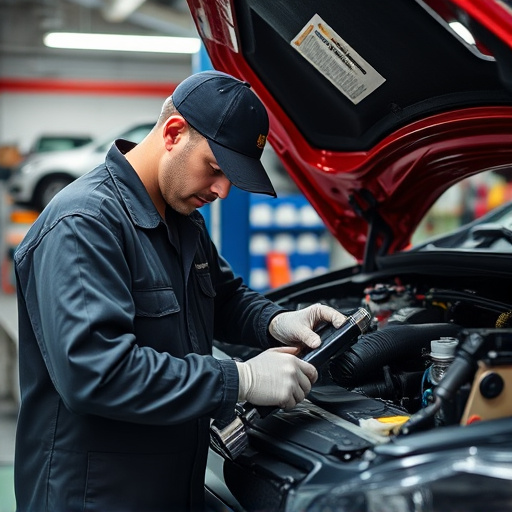 auto technician working