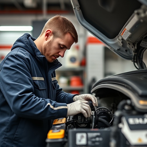 auto technician working