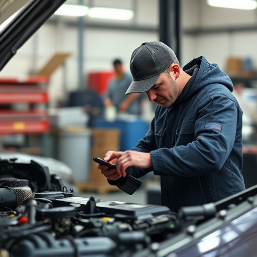 auto technician working