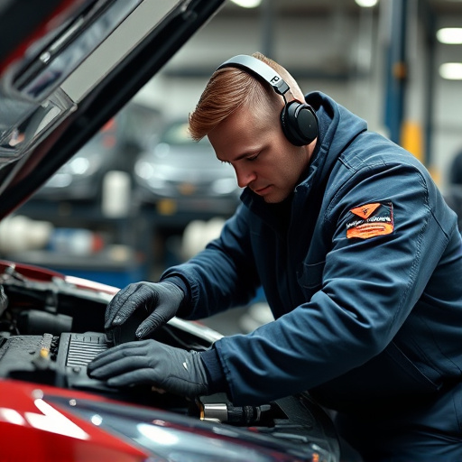 auto technician working