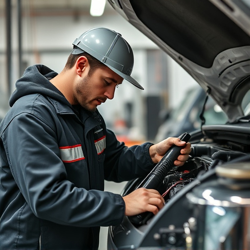 auto technician working