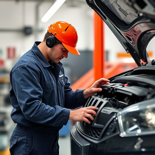 auto technician working