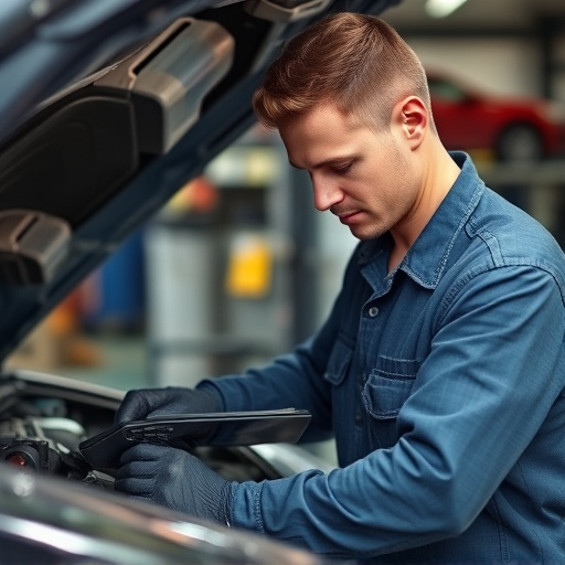 auto technician working