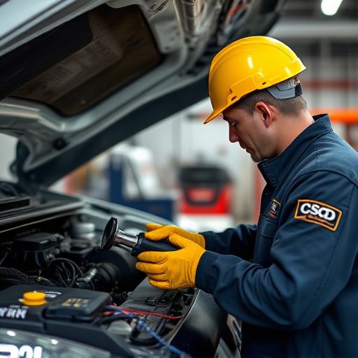 auto technician working