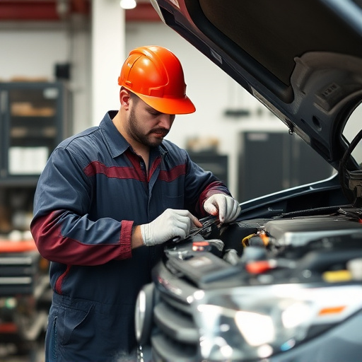 auto technician working