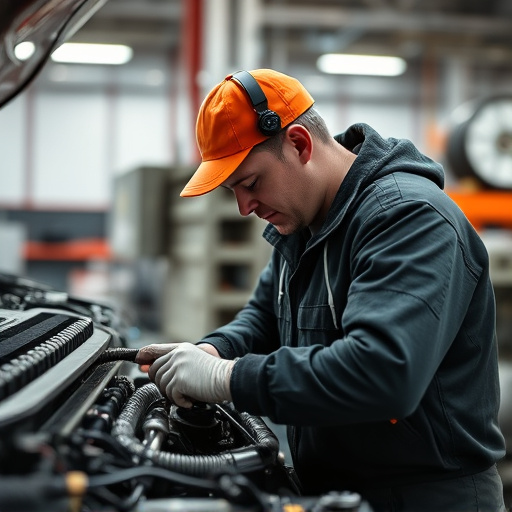 auto technician working