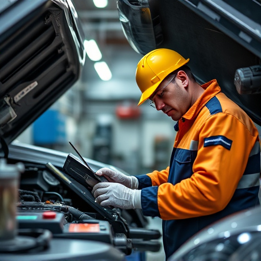 auto technician working