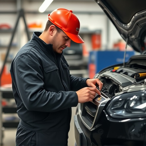 auto technician working