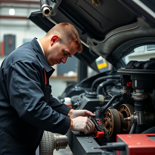 auto technician working