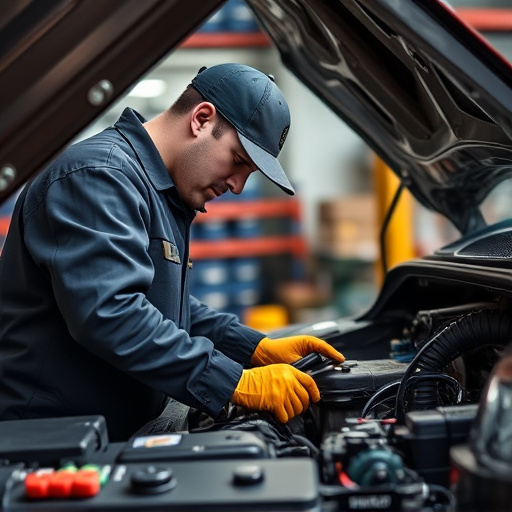 auto technician working
