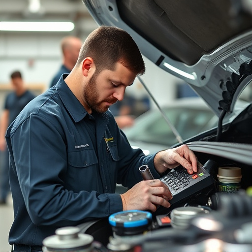 auto technician working