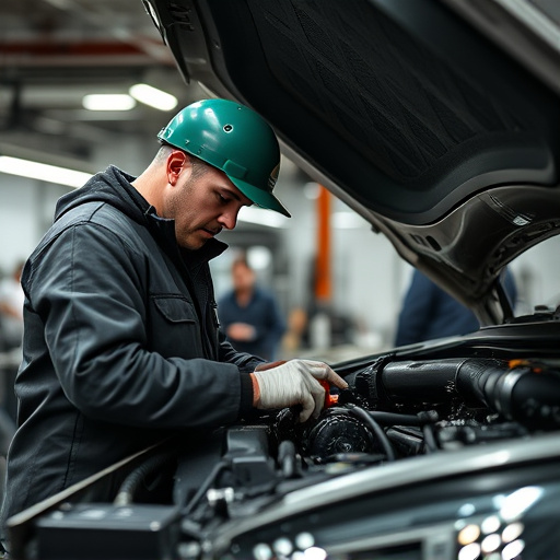 auto technician working