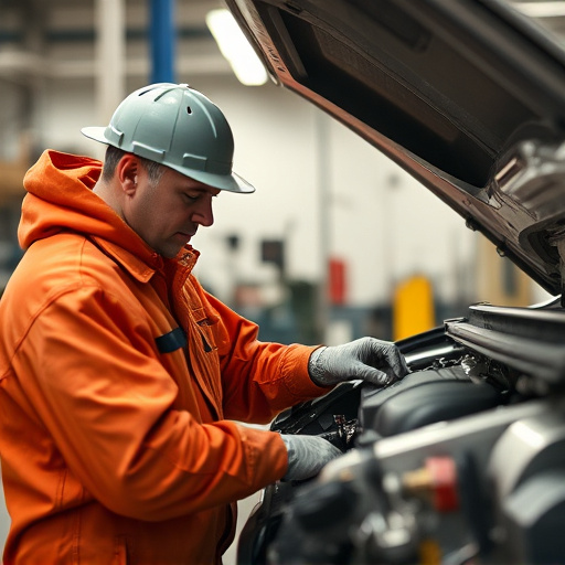 auto technician working