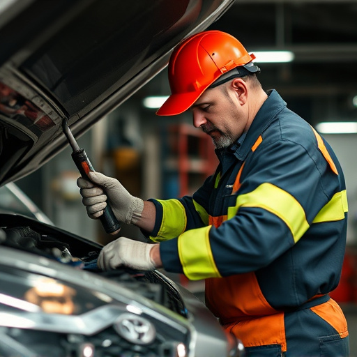 auto technician working
