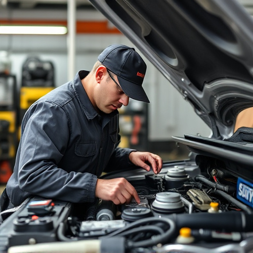 auto technician working