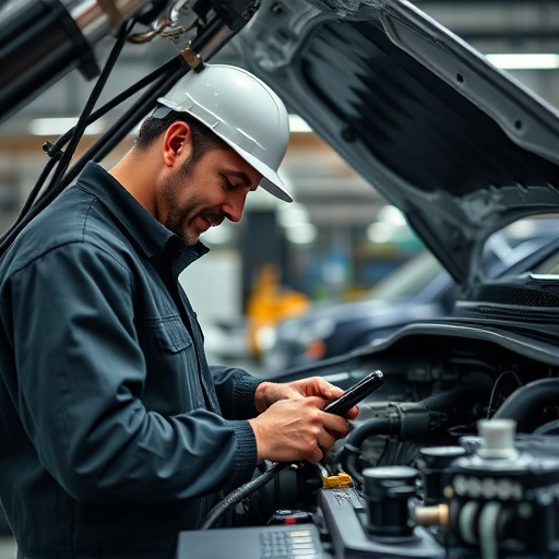 auto technician working