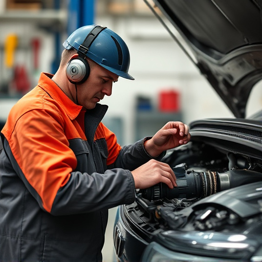 auto technician working