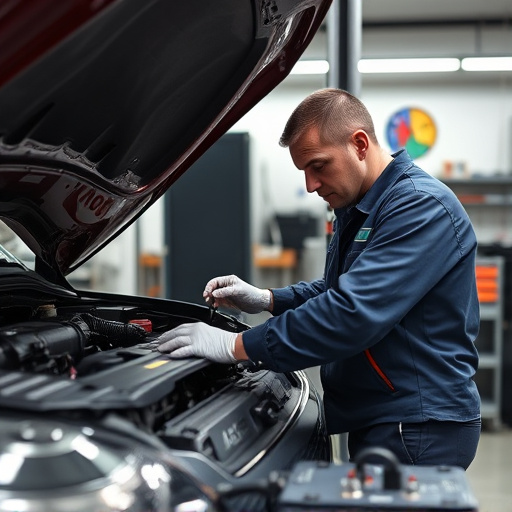 auto technician working