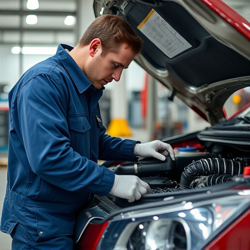 auto technician working