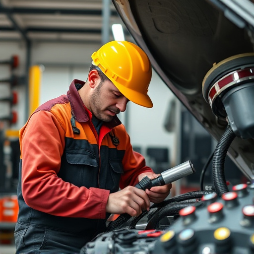 auto technician working