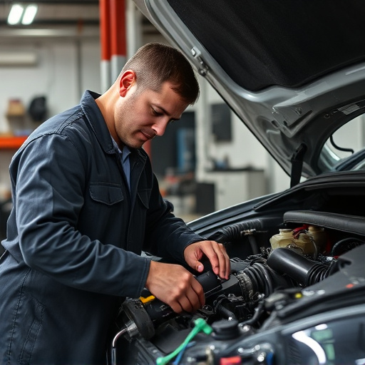 auto technician working