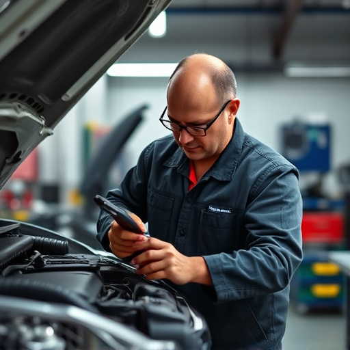 auto technician working