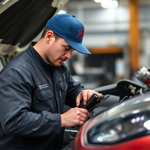 auto technician working