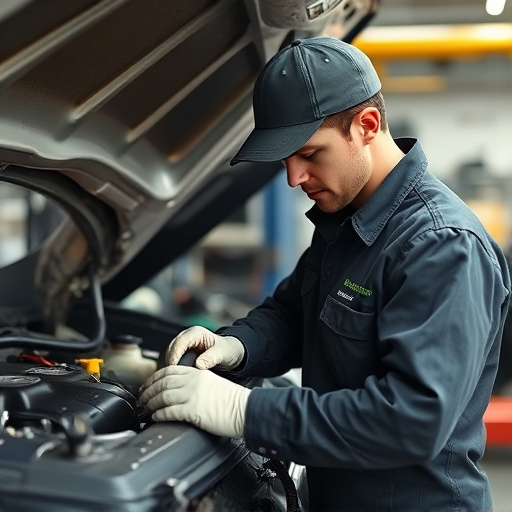auto technician working