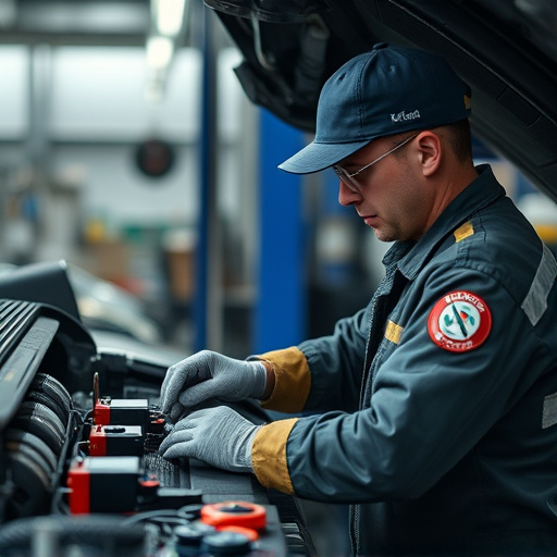 auto technician working