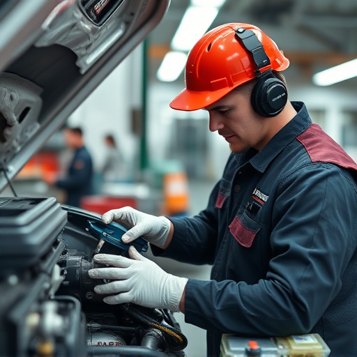 auto technician working