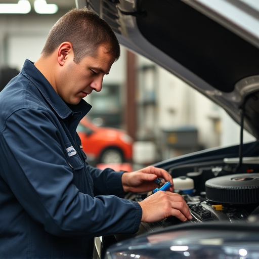 auto technician working