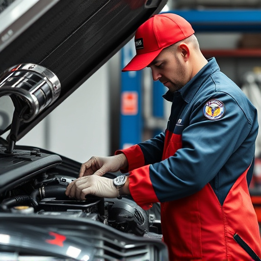 auto technician working