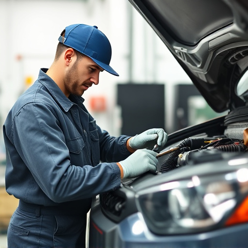 auto technician working