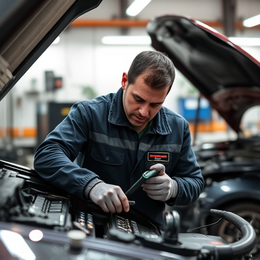 auto technician working