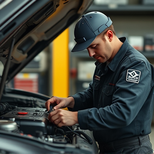 auto technician working