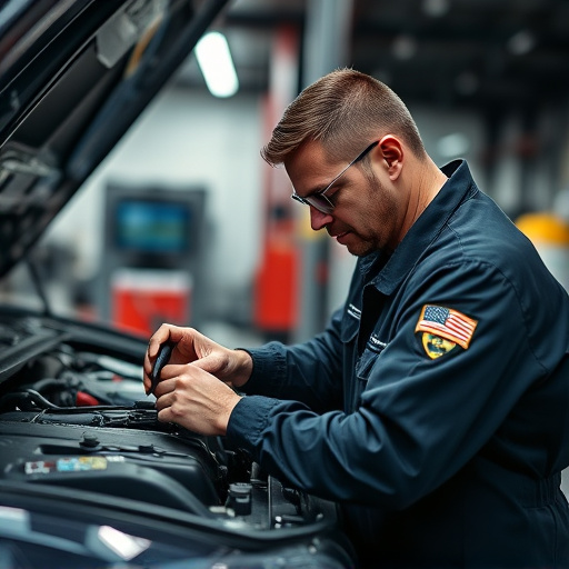 auto technician working
